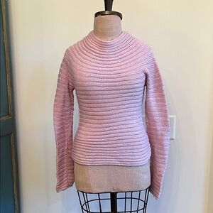Fenn Wright Manson Light Pink Ribbed Turtleneck Sweater